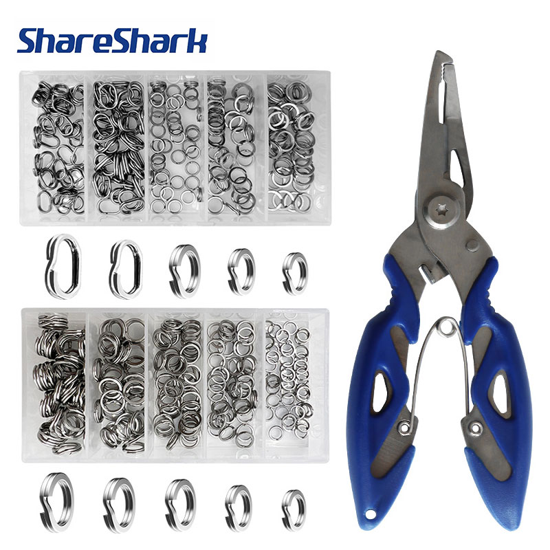 Fishing Lure Kit - ShareShark 200 шт., разъемные кольца из