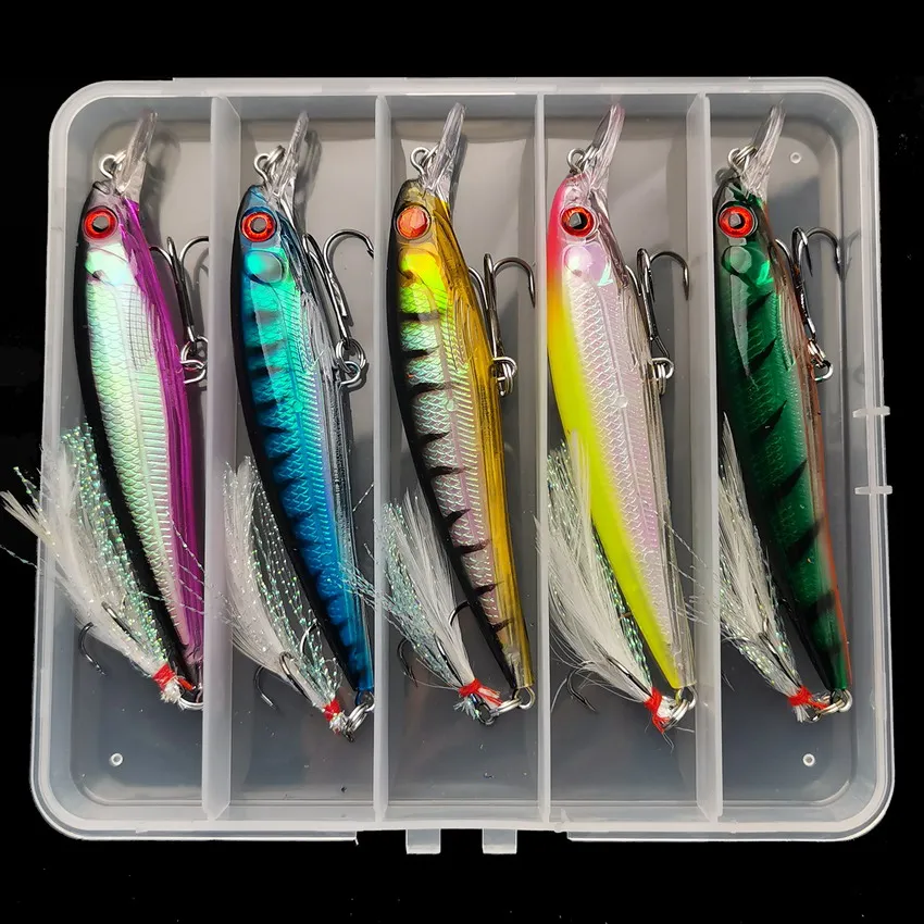 5 шт./коробка, жесткая рыболов – обзор и цена Fishing Lure Box